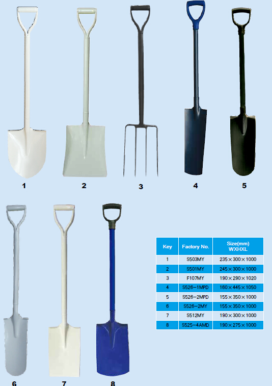 shovel with steel handle