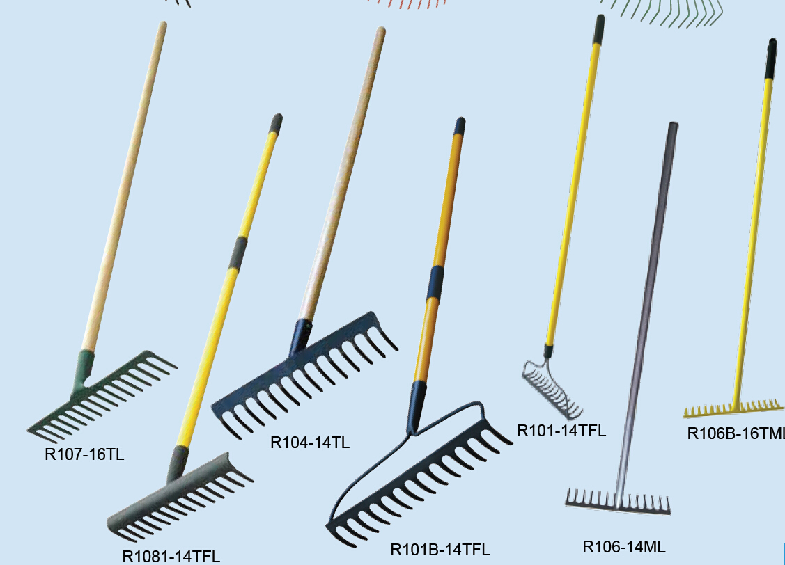 rake with handle